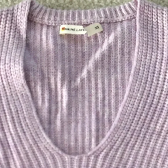 New without tag Marine Layer Elisa Soft Pullover Sweater size XS. V Neck. - Picture 7 of 8